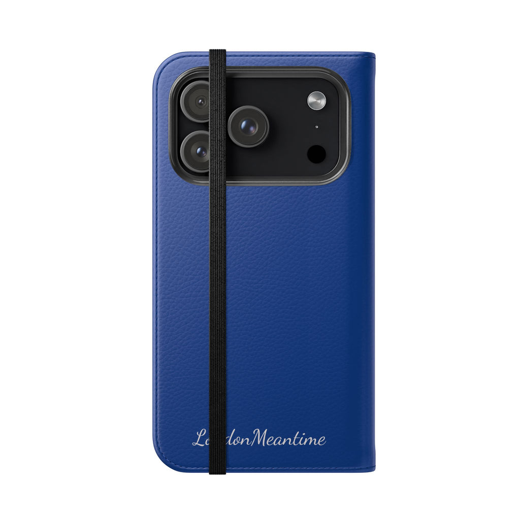 Royal blue Wallet Phone Flip Case — Cardholder Folio Cover