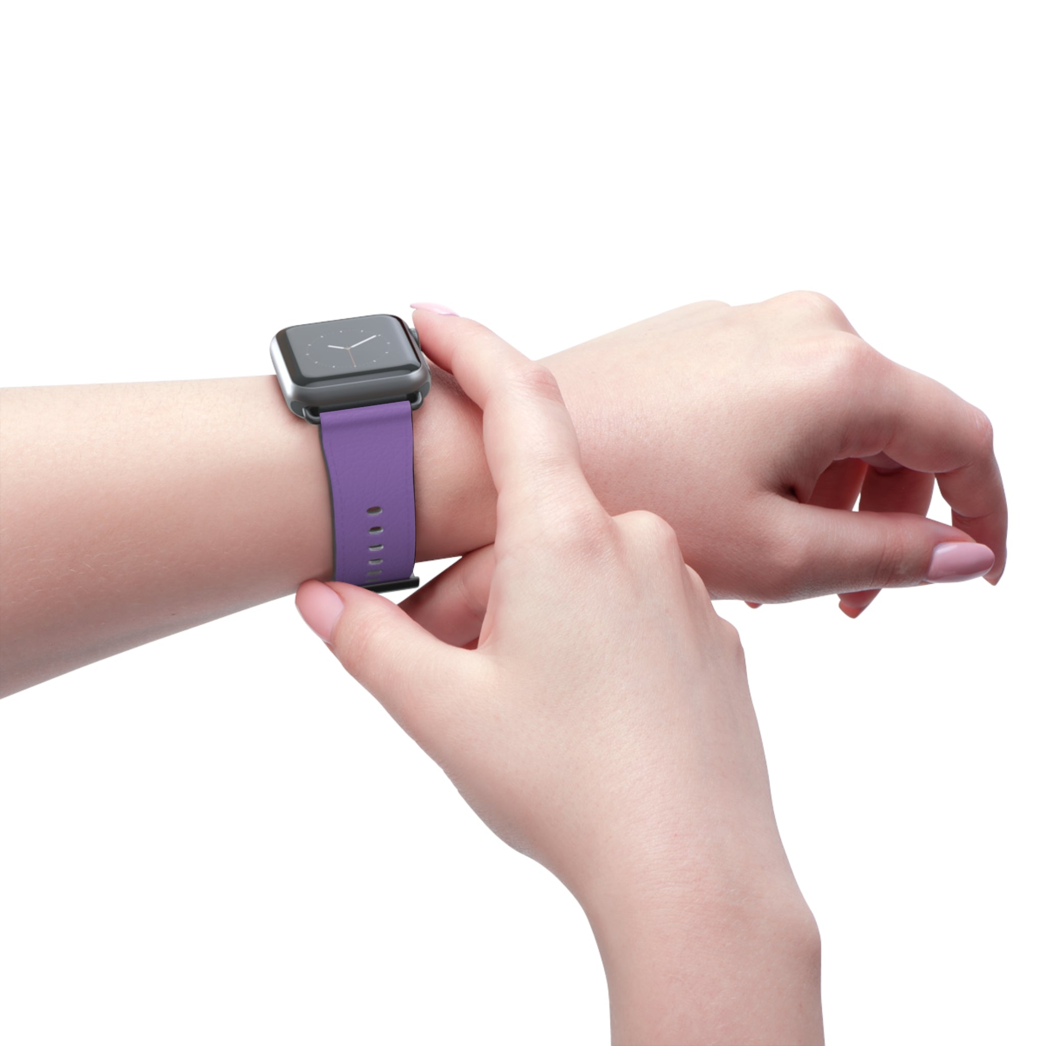 Purple Silicone Watch Band — Slim Comfortable Replacement Strap for Smartwatch