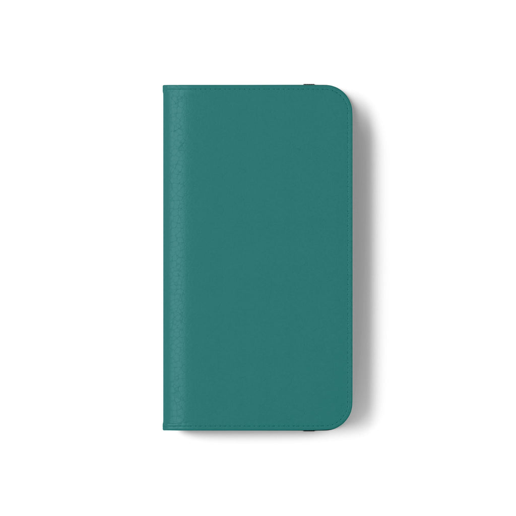 Teal Wallet Phone Flip Case — Cardholder Folio Cover