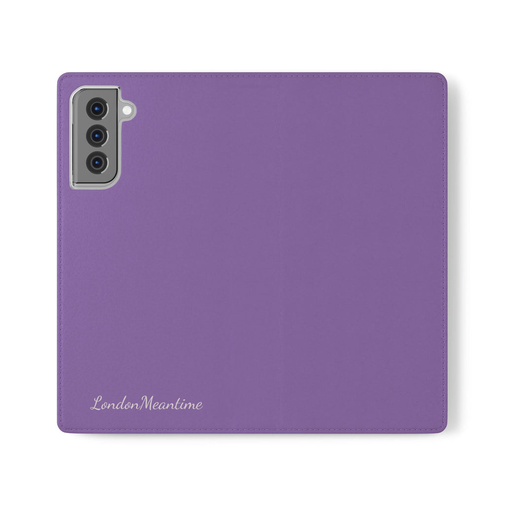 Mauve Wallet Phone Flip Case — Cardholder Folio Cover