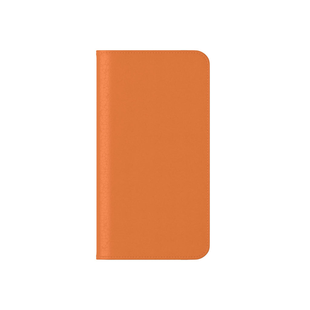 Orange Wallet Phone Flip Case — Cardholder Folio Cover