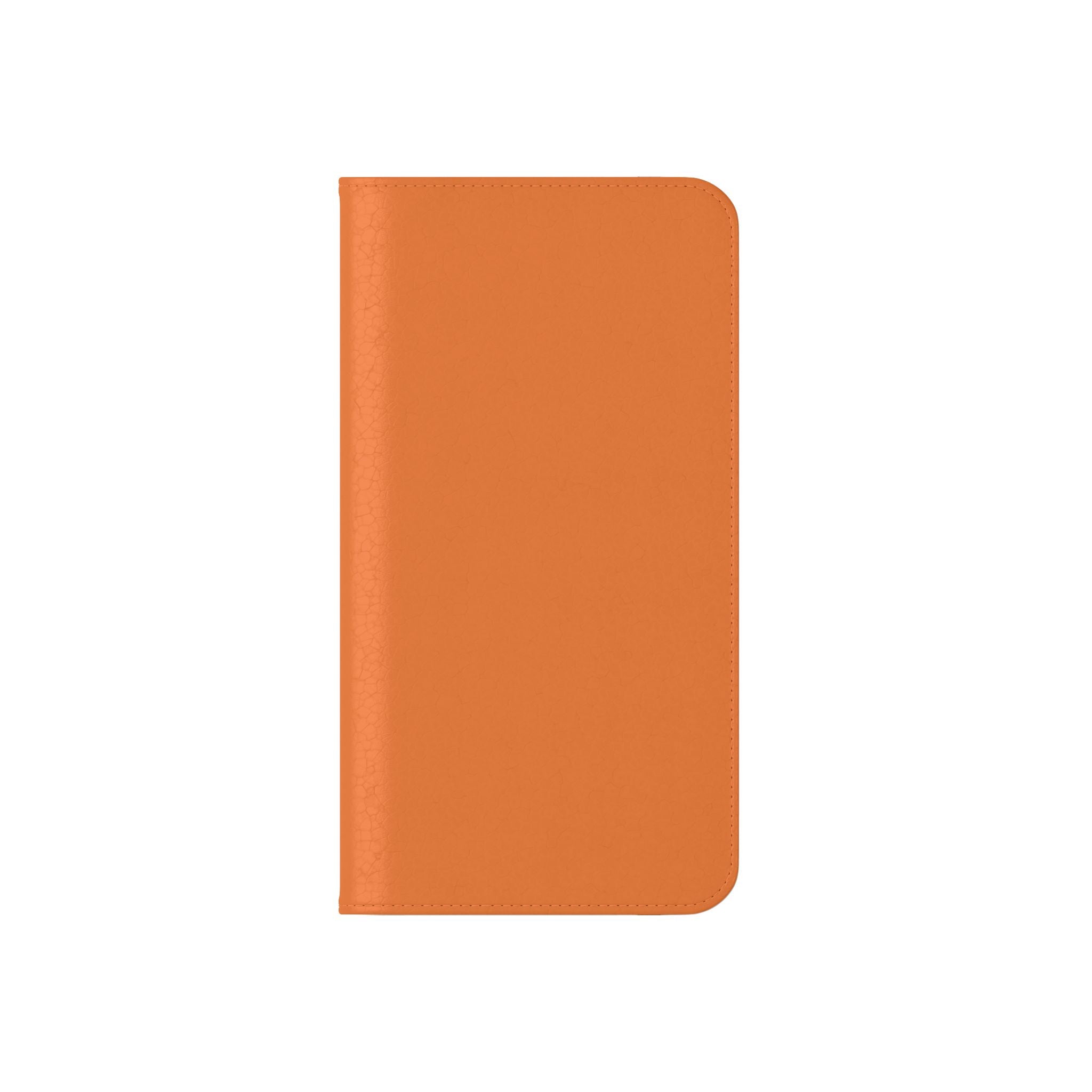 Orange Wallet Phone Flip Case — Cardholder Folio Cover
