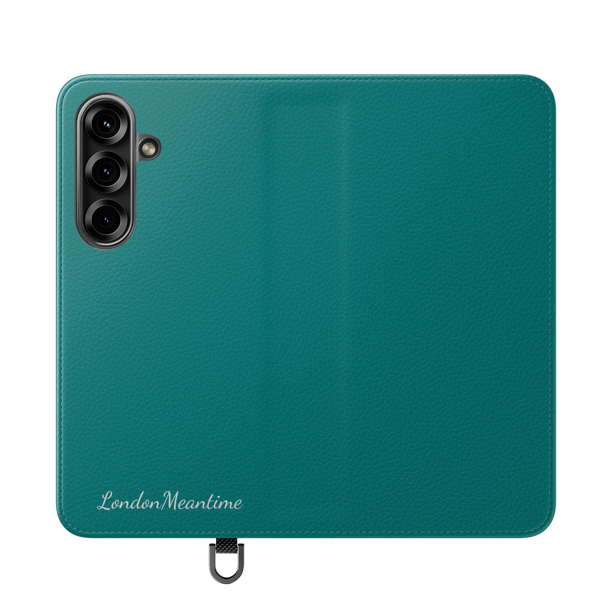 Teal Wallet Phone Flip Case — Cardholder Folio Cover
