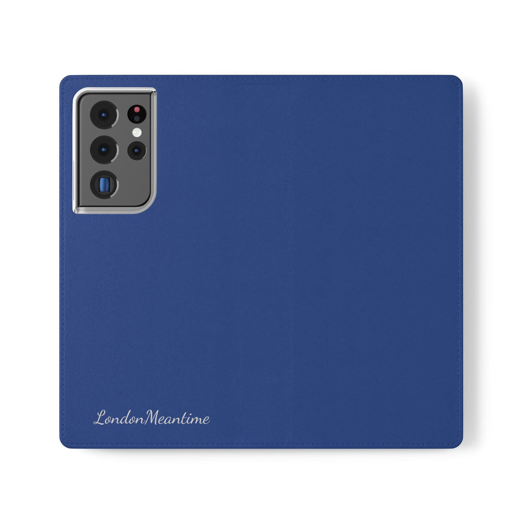 Royal blue Wallet Phone Flip Case — Cardholder Folio Cover