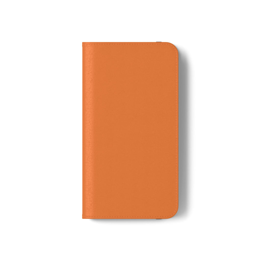 Orange Wallet Phone Flip Case — Cardholder Folio Cover