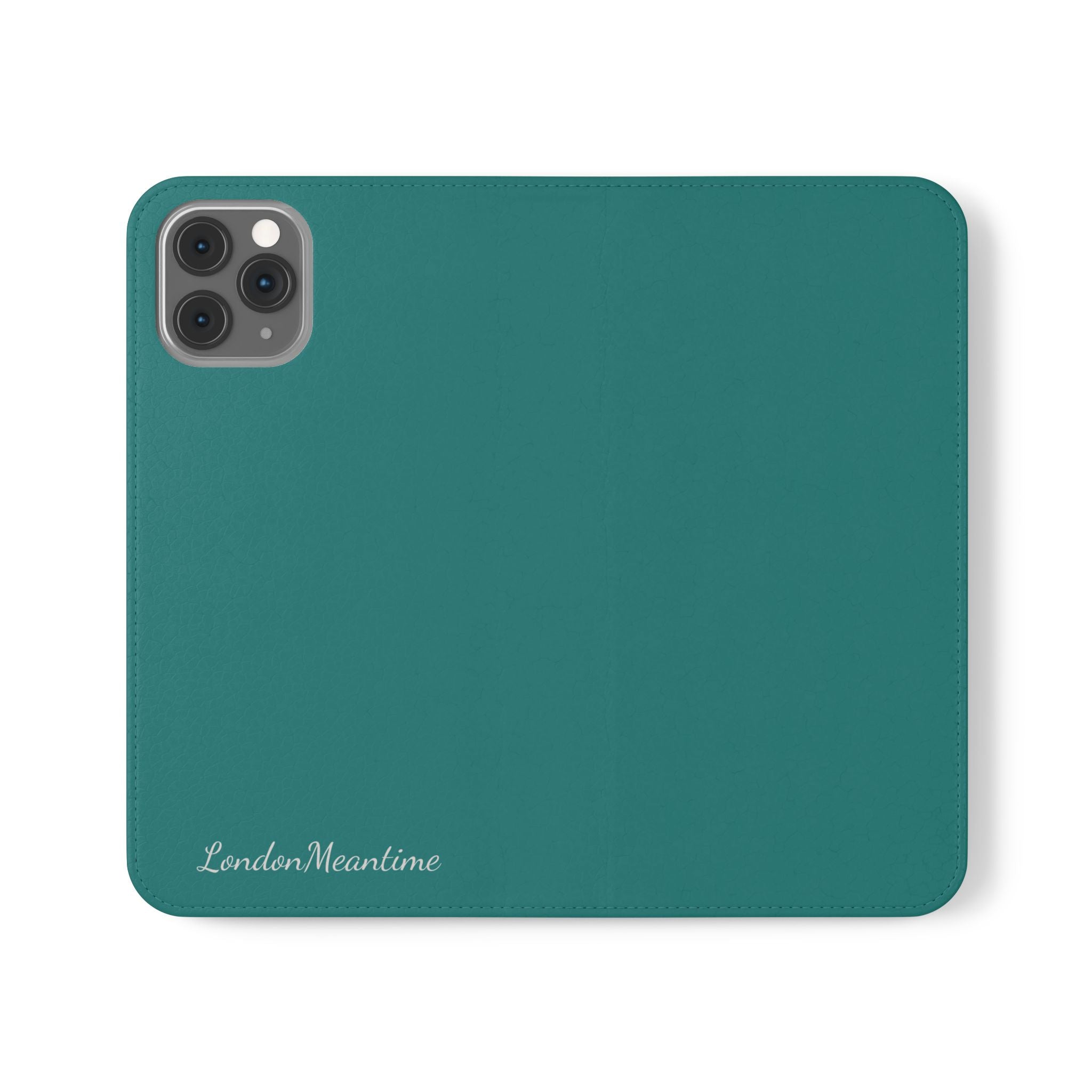 Teal Wallet Phone Flip Case — Cardholder Folio Cover