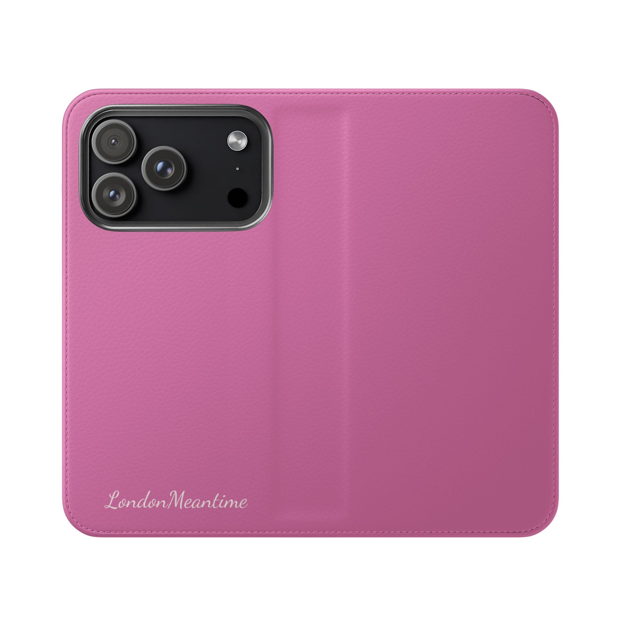 Pink Wallet Phone Flip Case — Cardholder Folio Cover