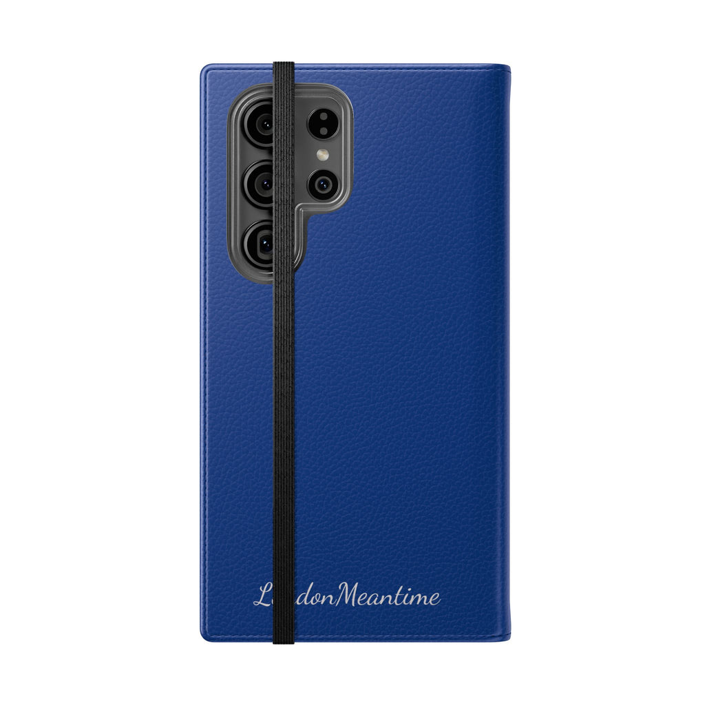 Royal blue Wallet Phone Flip Case — Cardholder Folio Cover