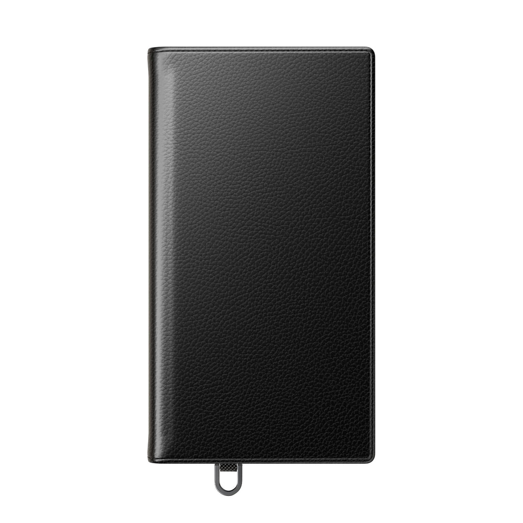 Black Wallet Phone Flip Case — Cardholder Folio Cover