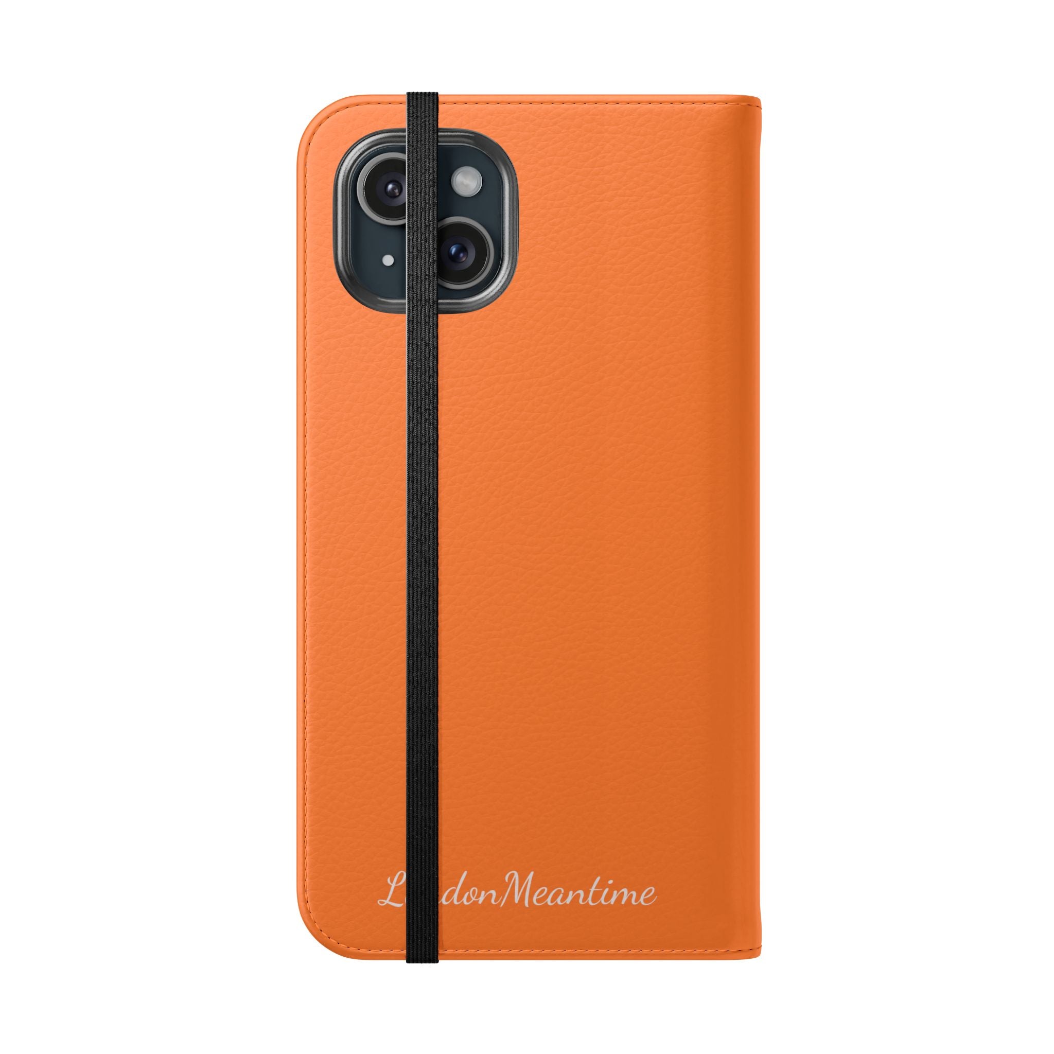 Orange Wallet Phone Flip Case — Cardholder Folio Cover