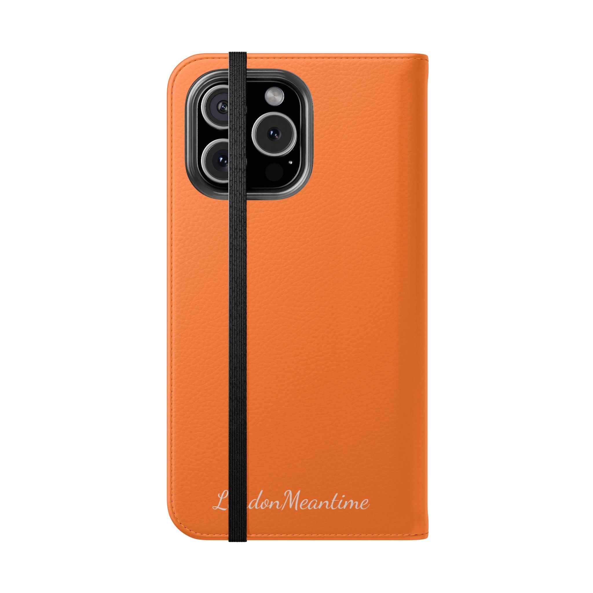 Orange Wallet Phone Flip Case — Cardholder Folio Cover