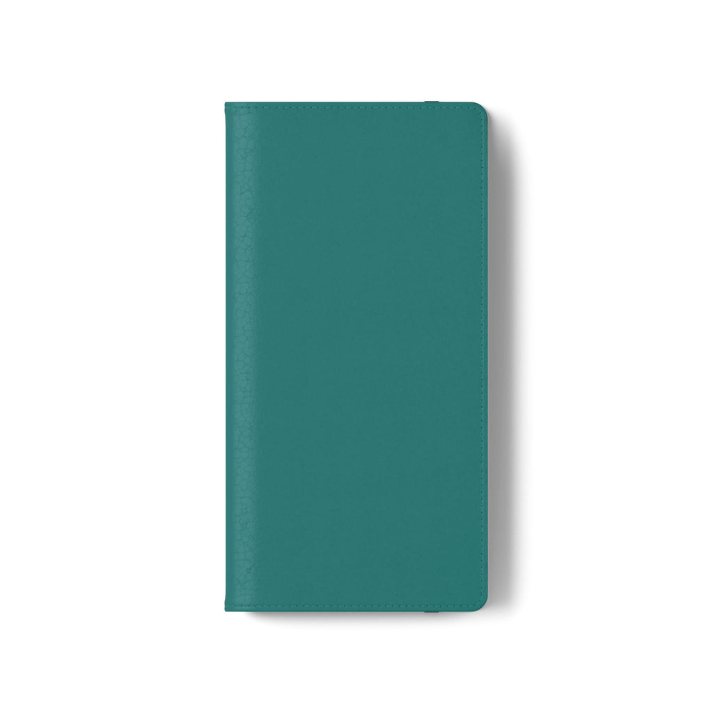 Teal Wallet Phone Flip Case — Cardholder Folio Cover