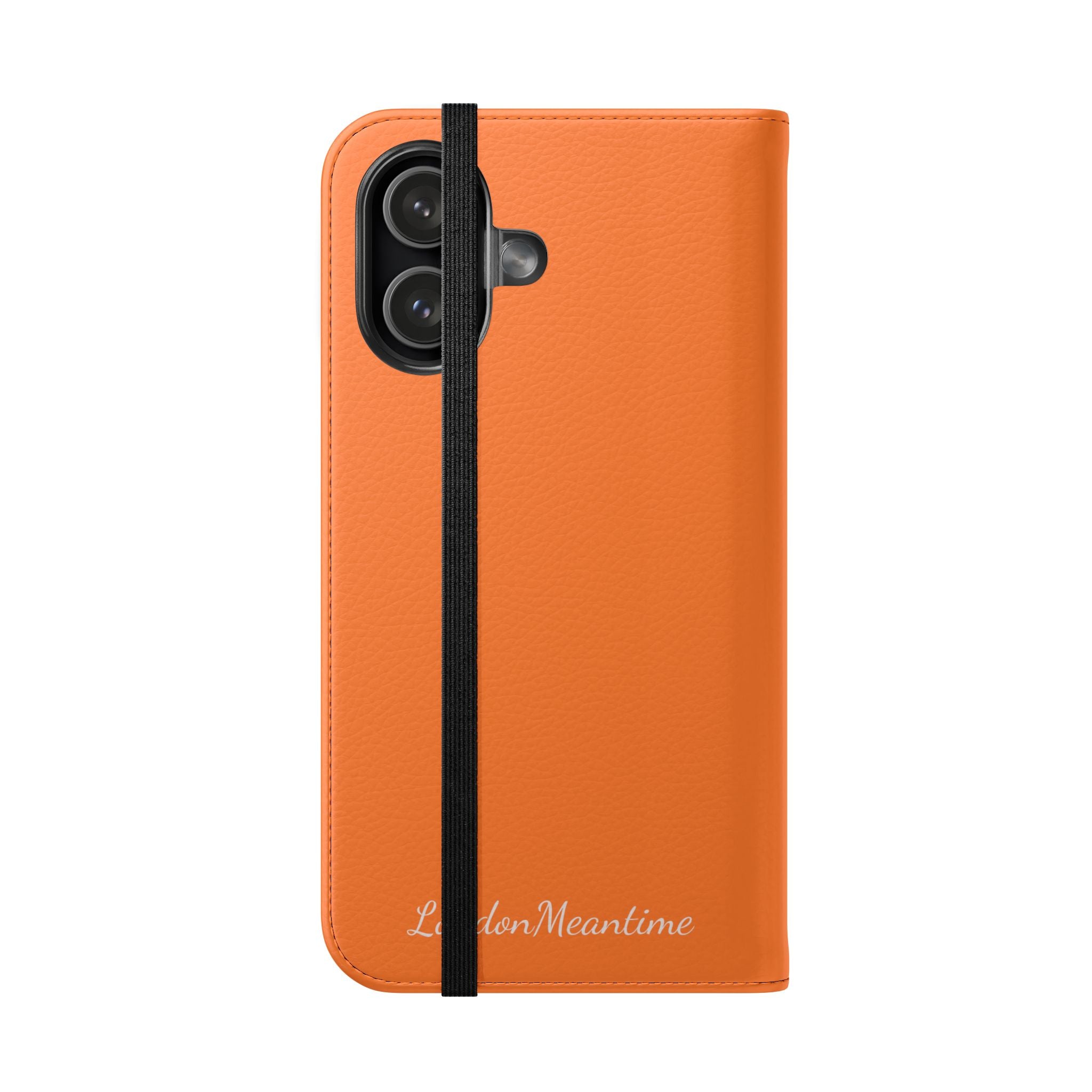 Orange Wallet Phone Flip Case — Cardholder Folio Cover