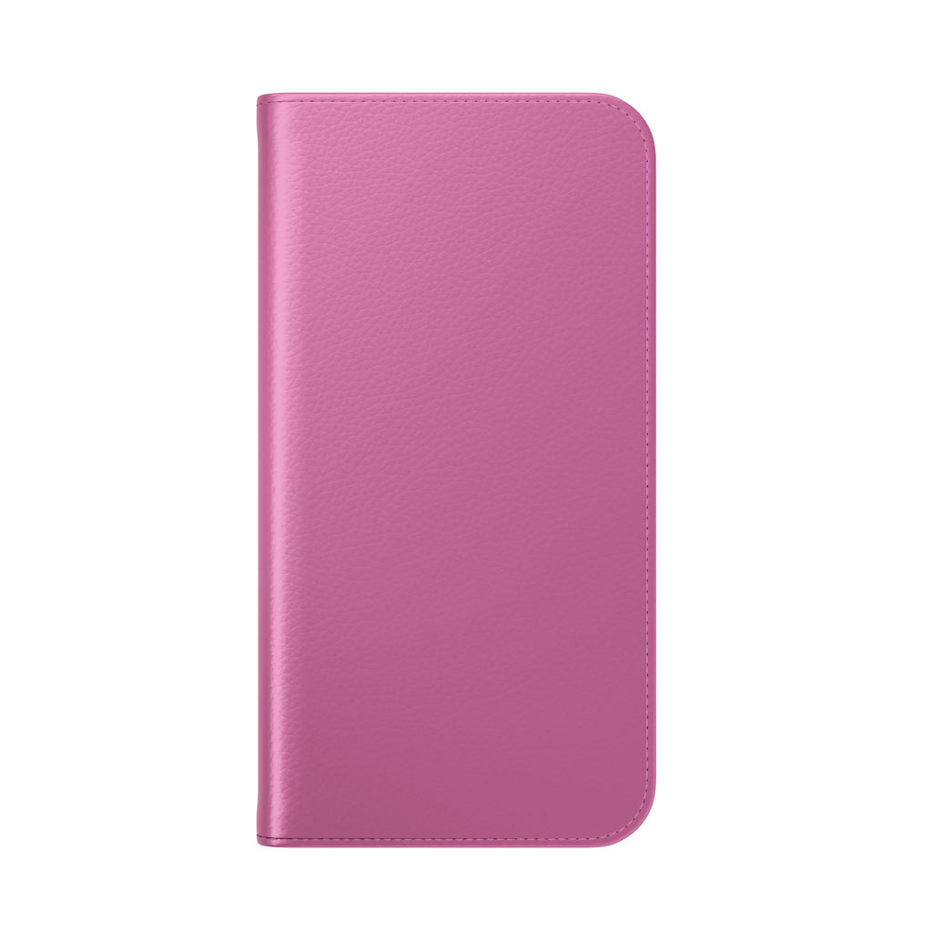 Pink Wallet Phone Flip Case — Cardholder Folio Cover