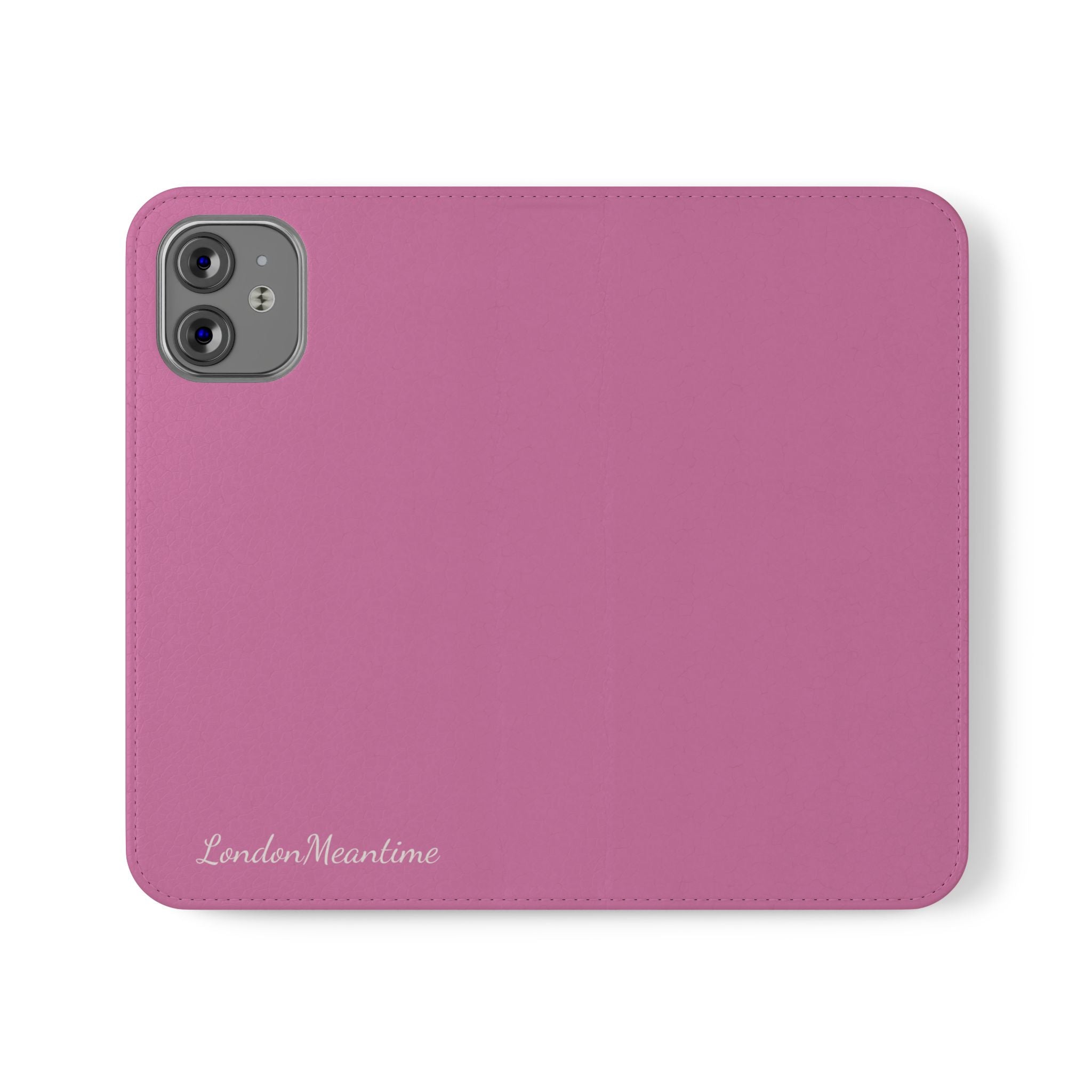 Pink Wallet Phone Flip Case — Cardholder Folio Cover