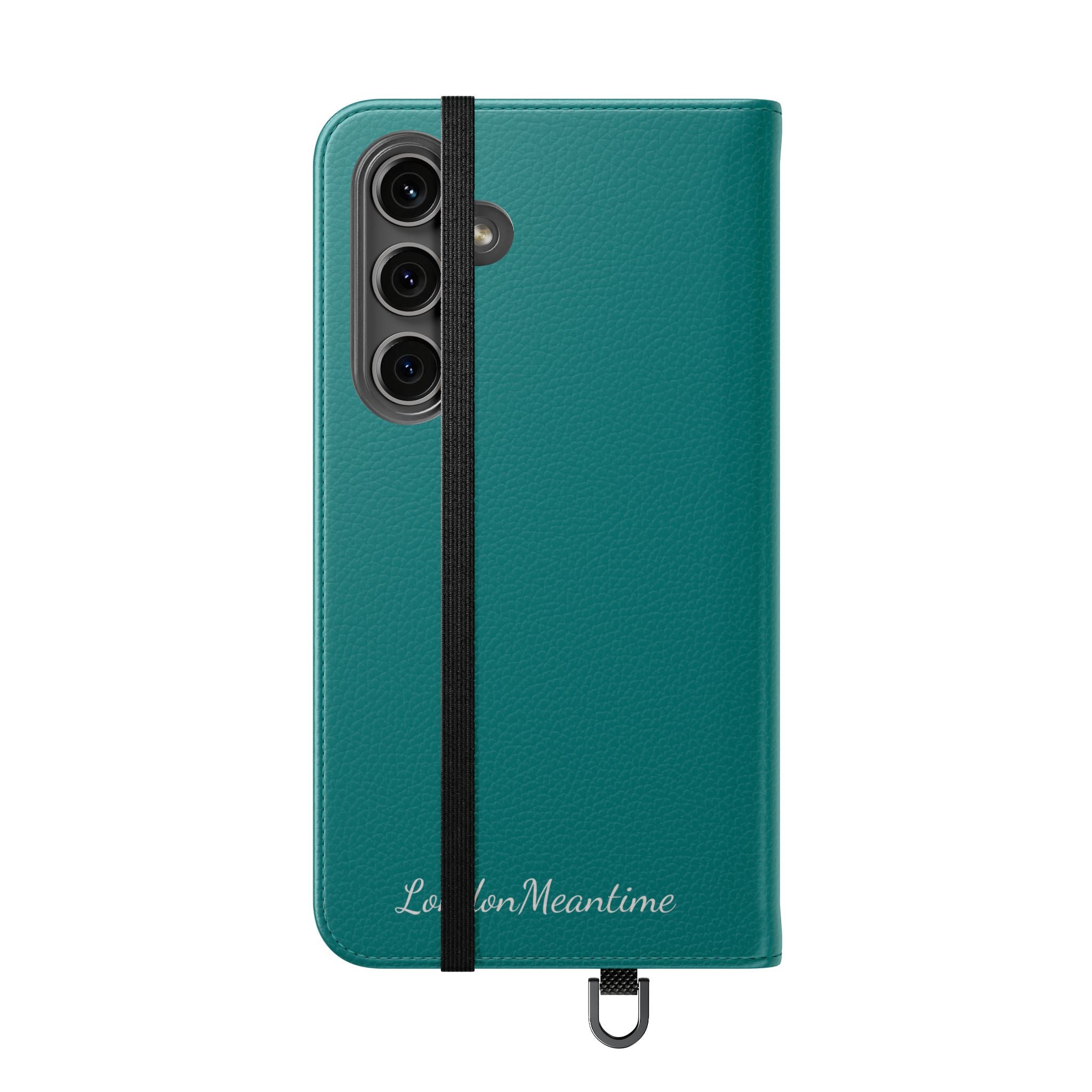Teal Wallet Phone Flip Case — Cardholder Folio Cover