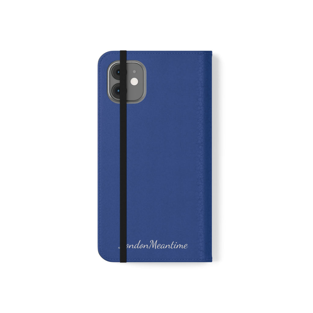 Royal blue Wallet Phone Flip Case — Cardholder Folio Cover