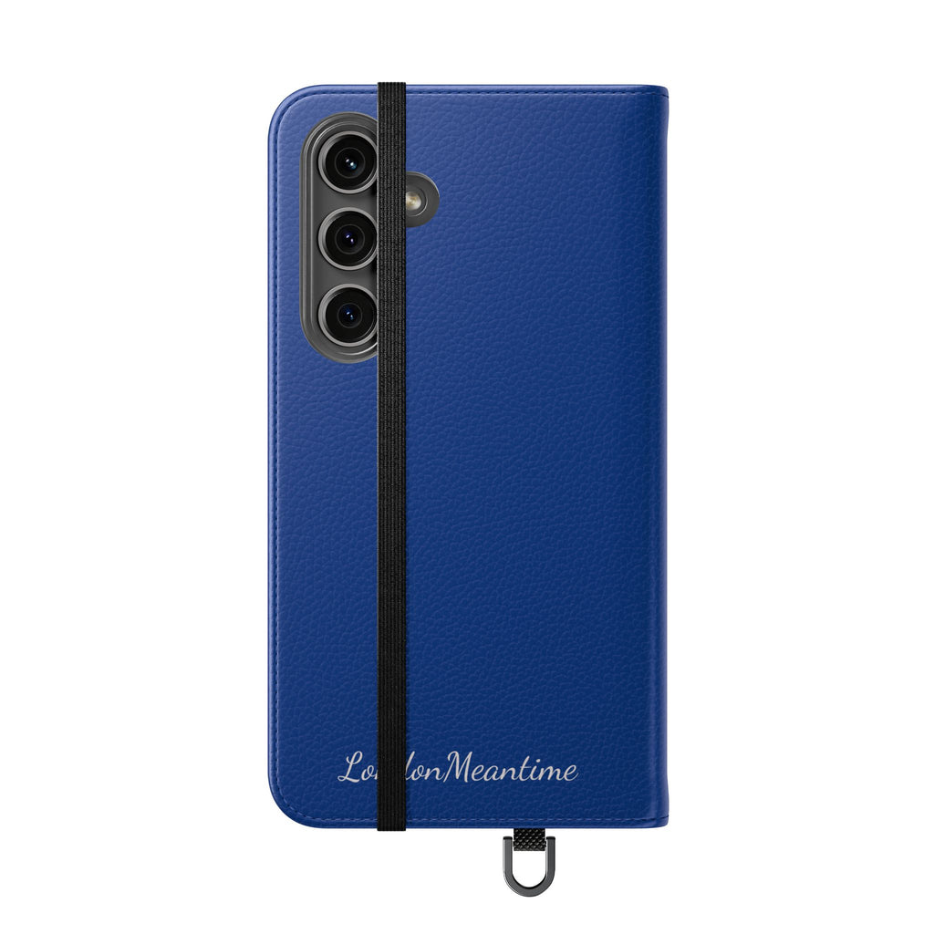 Royal blue Wallet Phone Flip Case — Cardholder Folio Cover