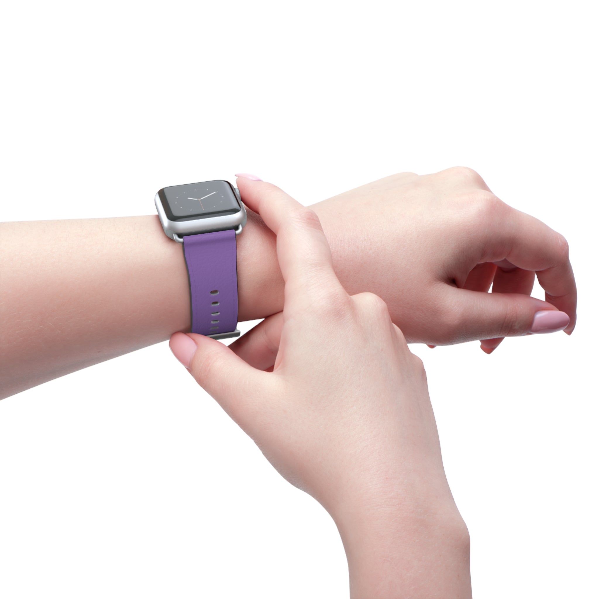 Purple Silicone Watch Band — Slim Comfortable Replacement Strap for Smartwatch