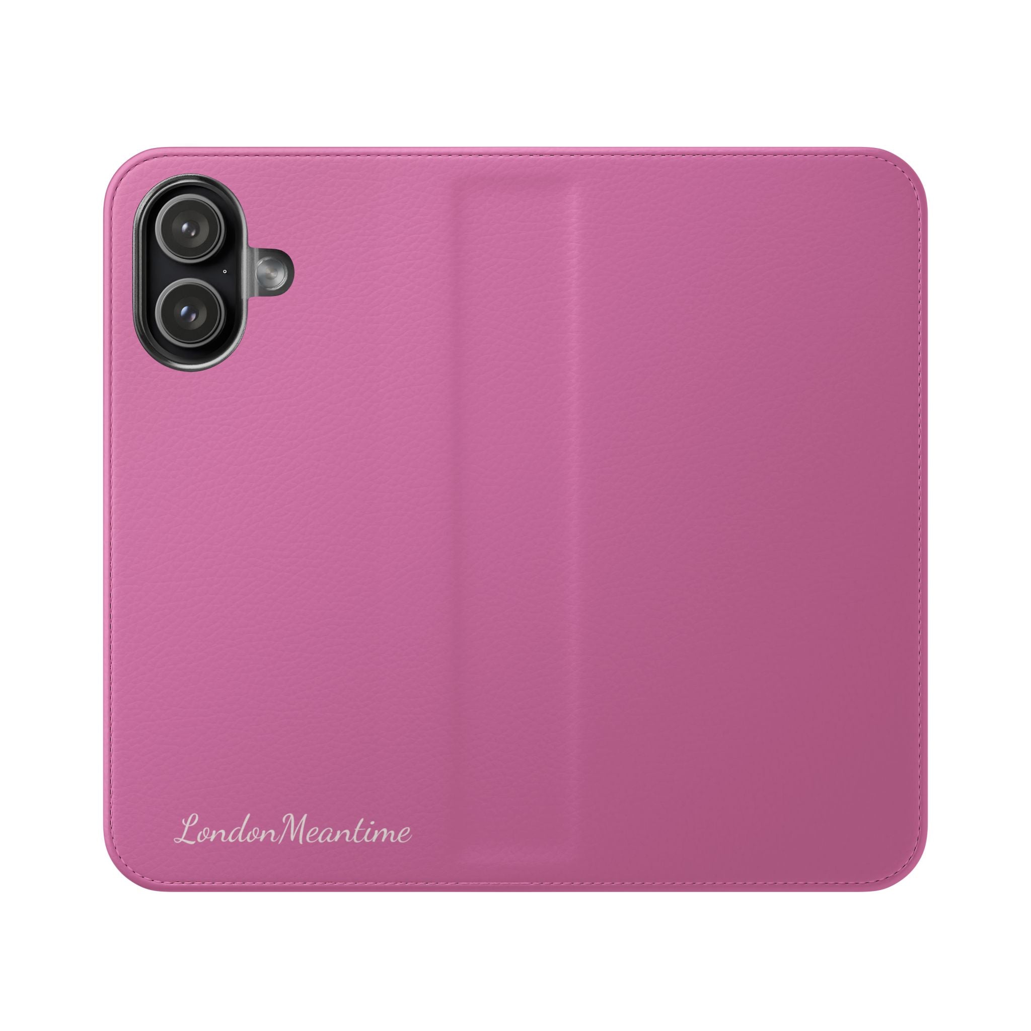 Pink Wallet Phone Flip Case — Cardholder Folio Cover