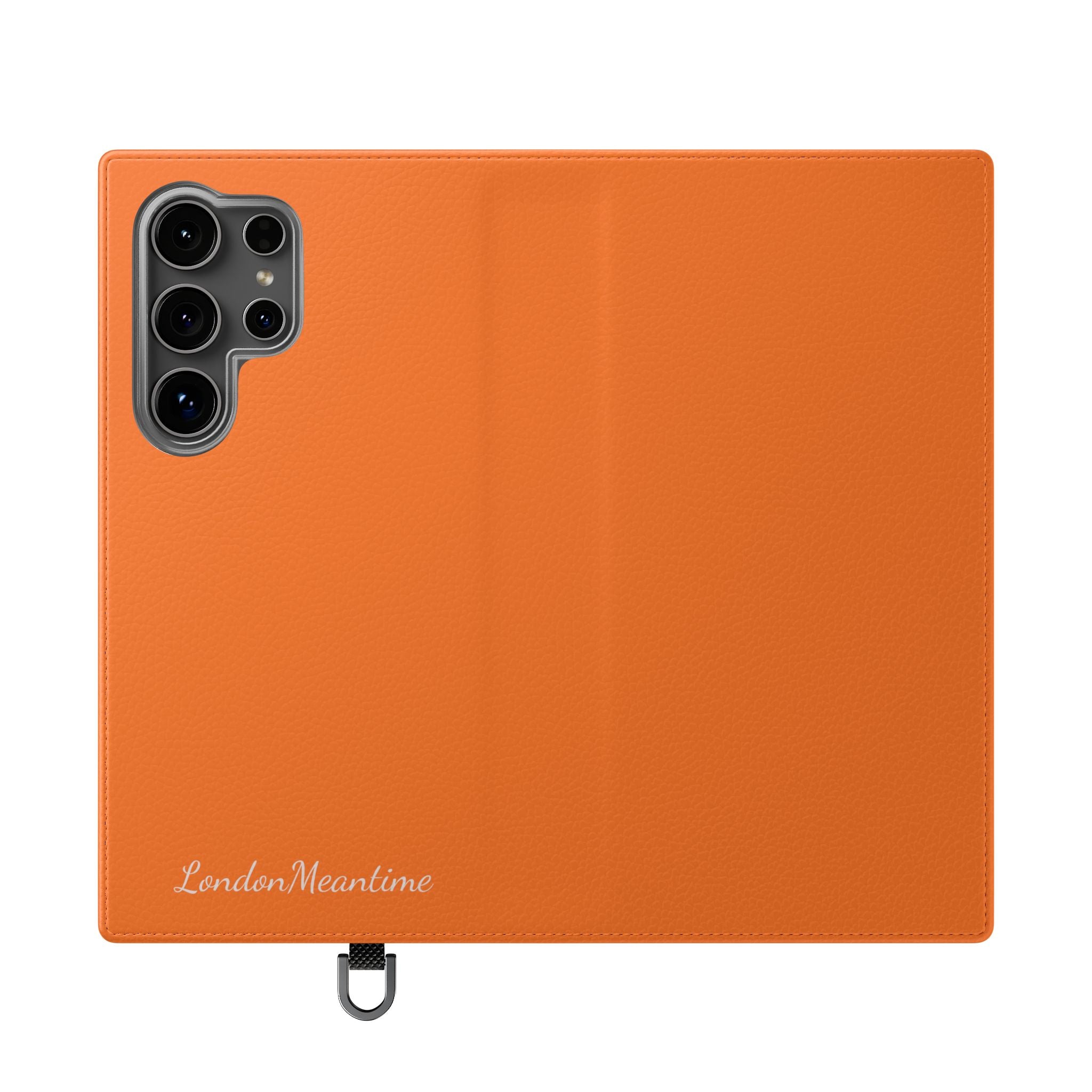 Orange Wallet Phone Flip Case — Cardholder Folio Cover