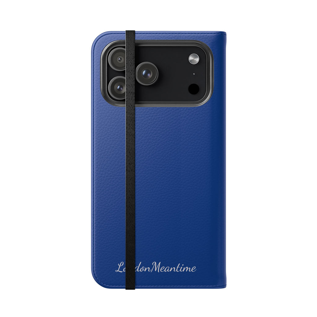 Royal blue Wallet Phone Flip Case — Cardholder Folio Cover