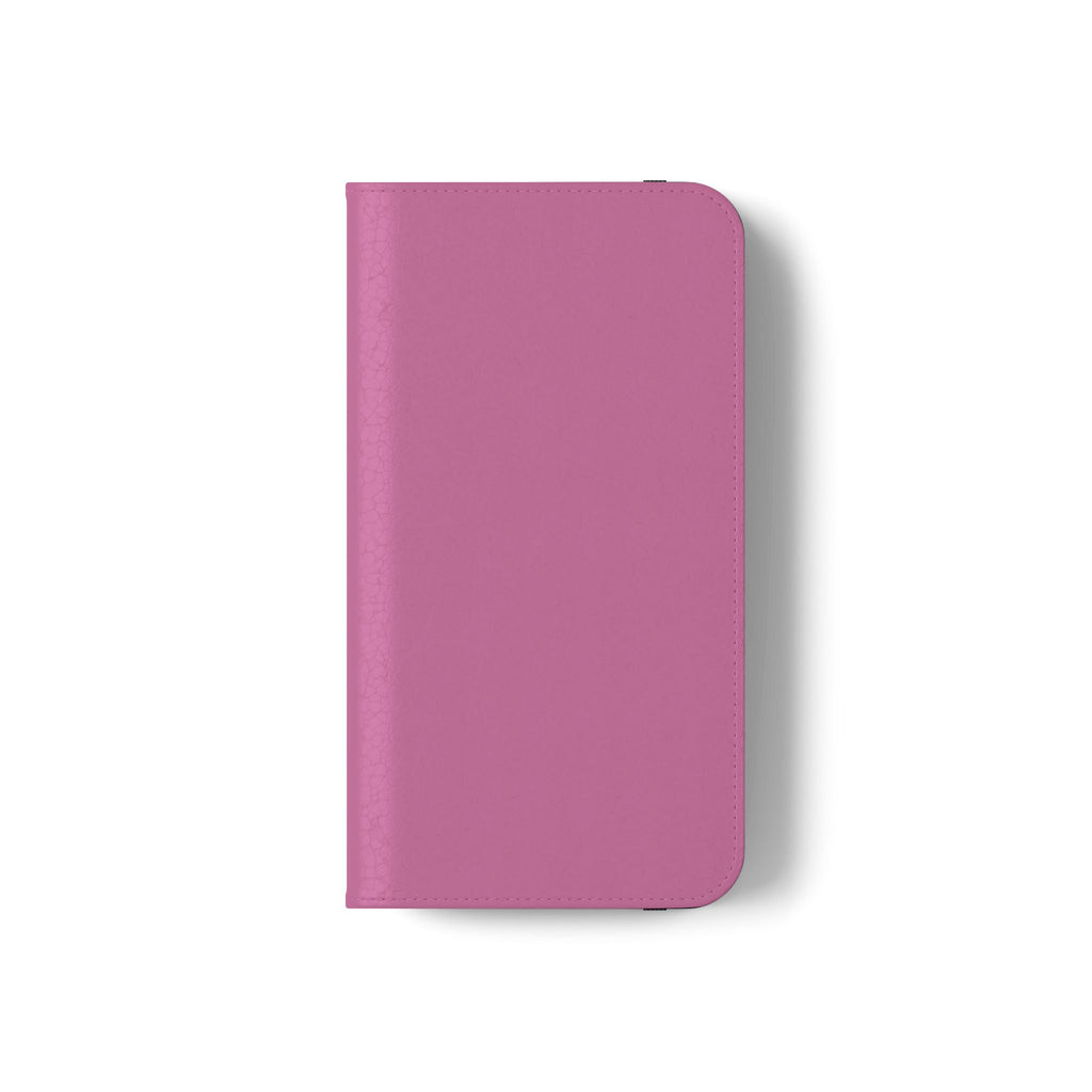 Pink Wallet Phone Flip Case — Cardholder Folio Cover