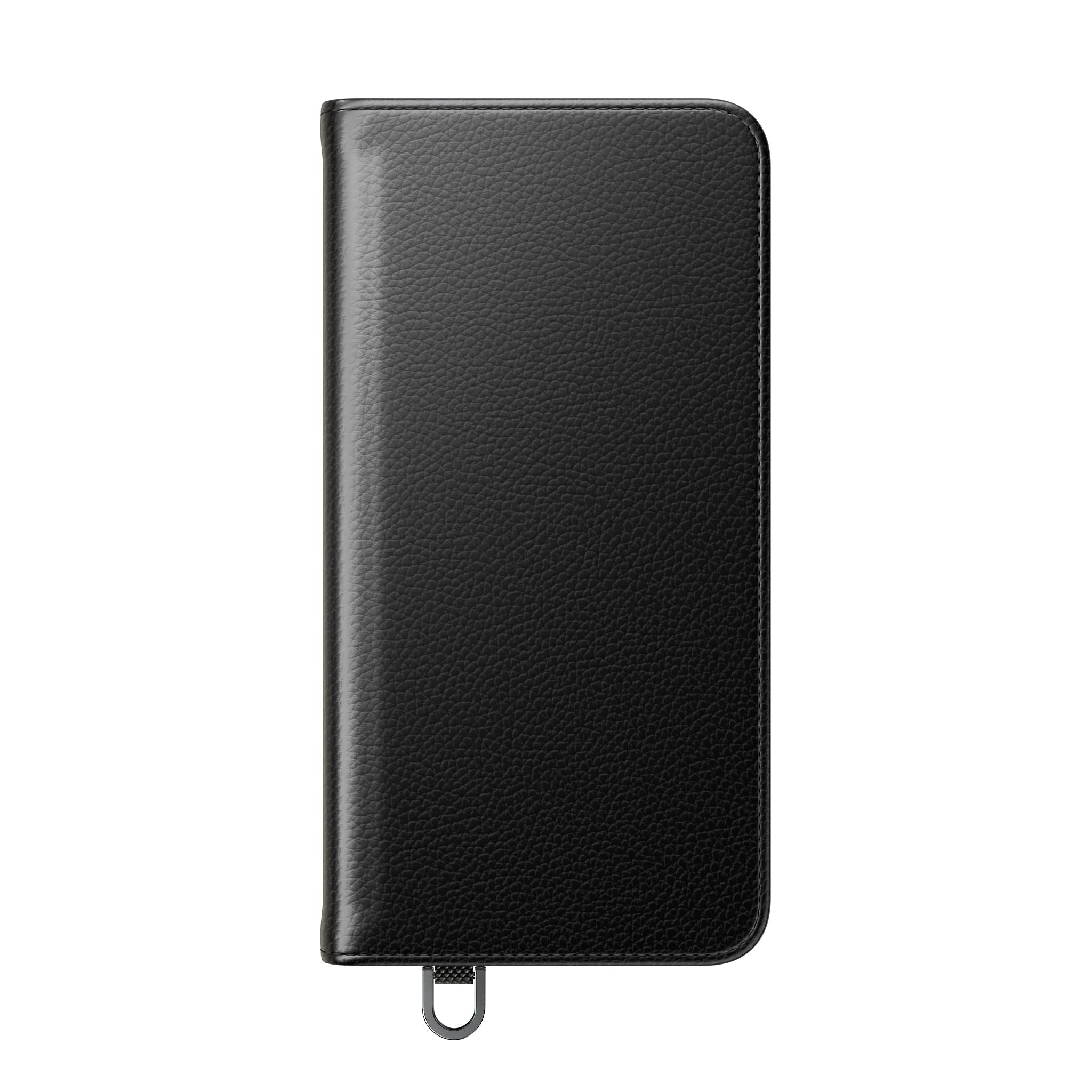 Black Wallet Phone Flip Case — Cardholder Folio Cover