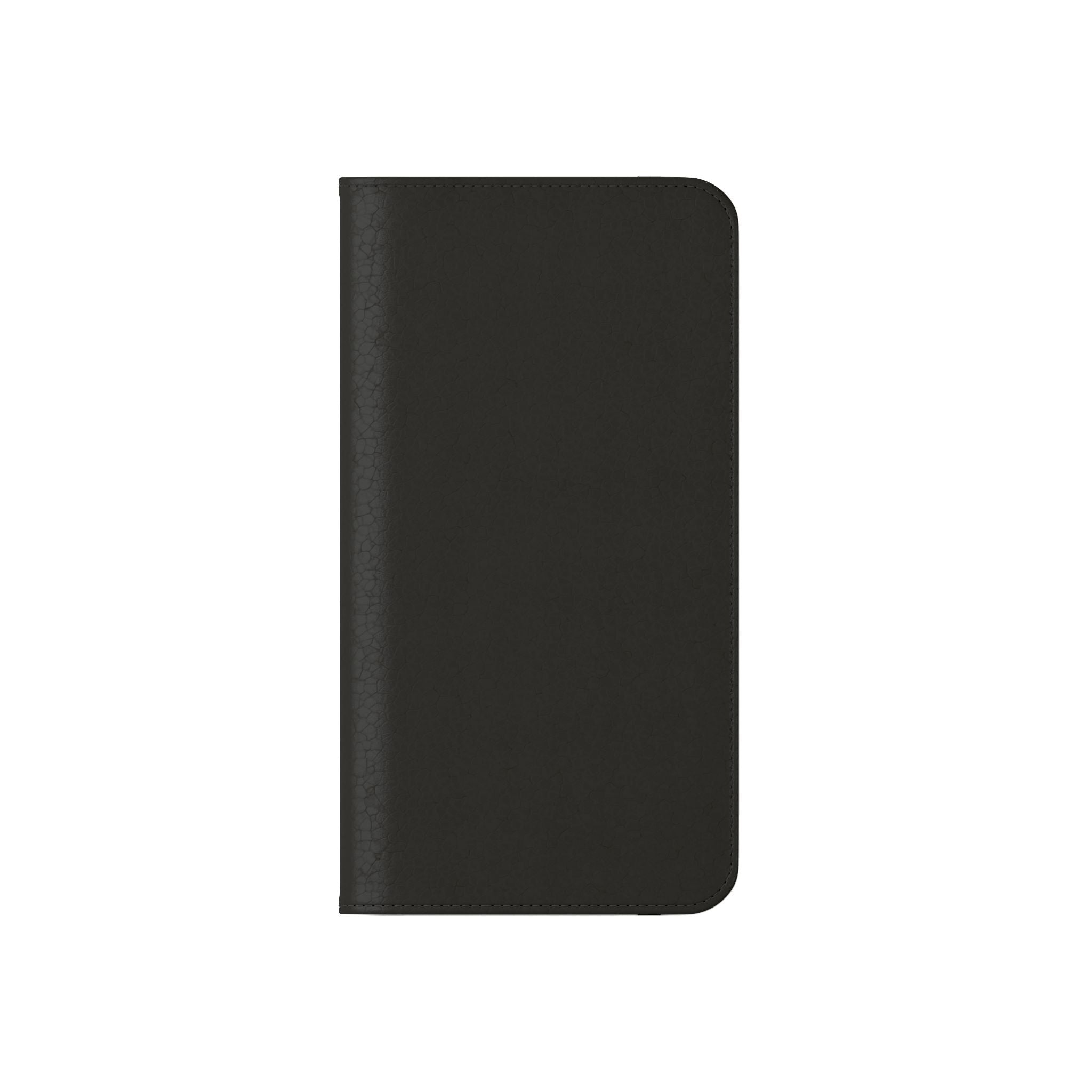 Black Wallet Phone Flip Case — Cardholder Folio Cover