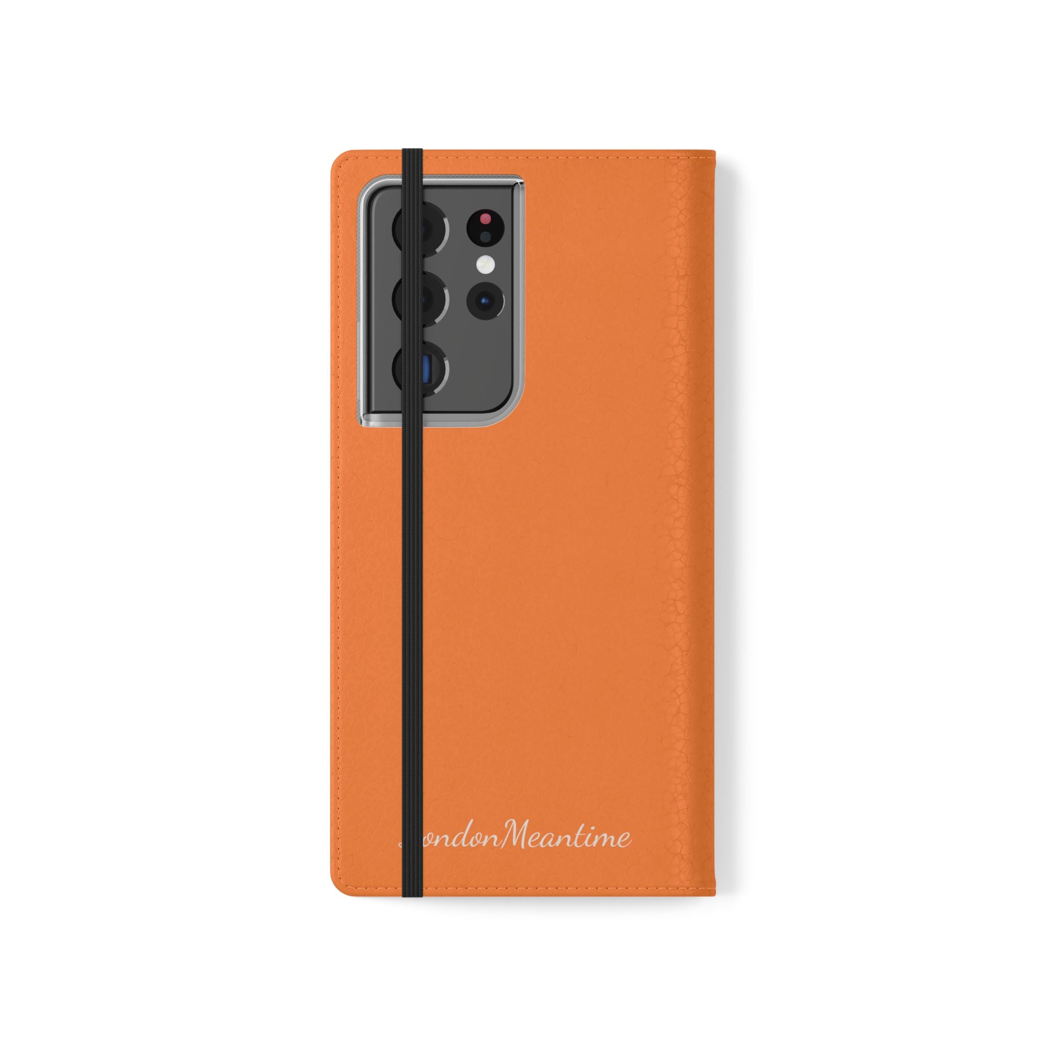 Orange Wallet Phone Flip Case — Cardholder Folio Cover