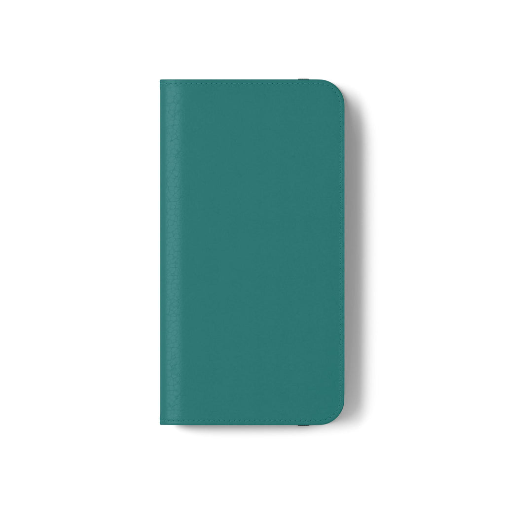 Teal Wallet Phone Flip Case — Cardholder Folio Cover