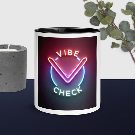 Vibe Check Pink Mug with Color Inside