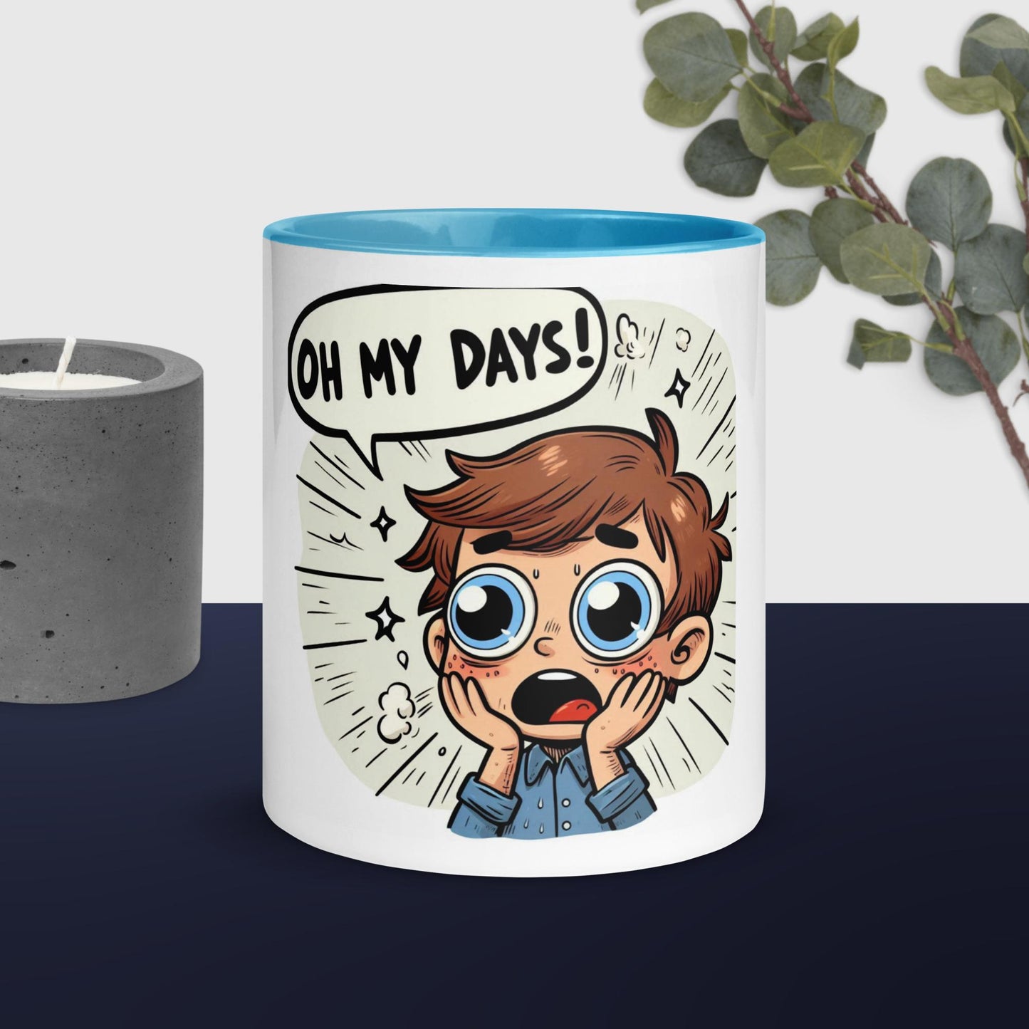 Oh My Days His Mug with Color Inside