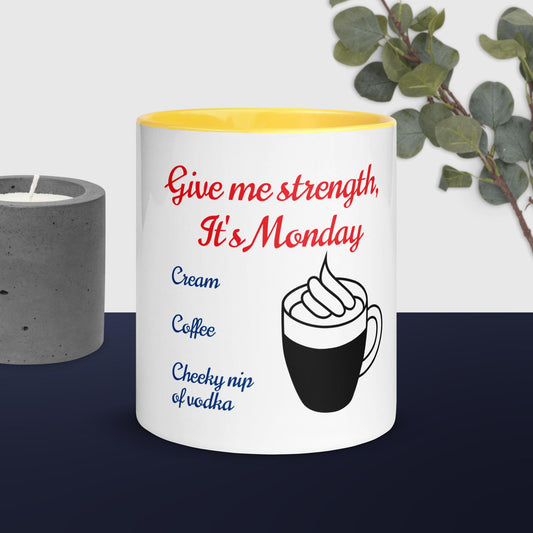 Give me strength 11oz mug with colour inside