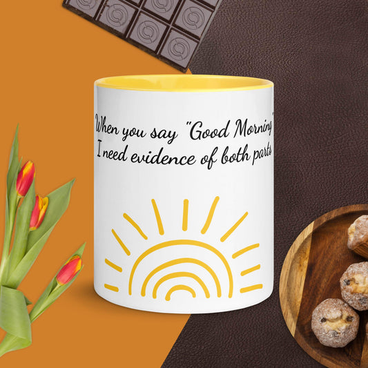 Good morning mug with colour inside